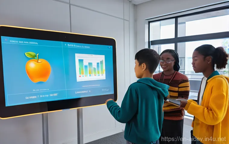 AI 기계학습 이론 - **Prompt:** A vibrant, futuristic classroom setting where a diverse group of students, ranging from ...