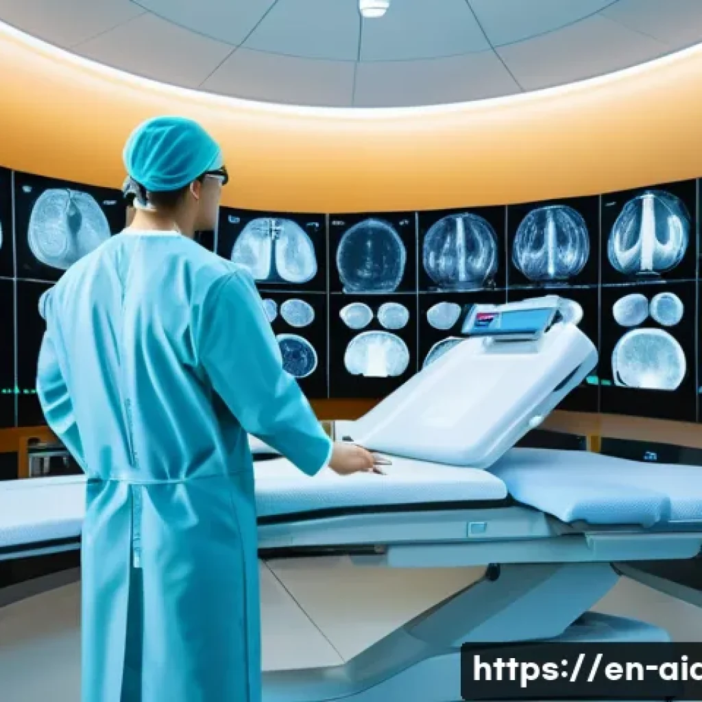 AI 개발 프로젝트 사례 - **Prompt: "A futuristic hospital scene where a diverse team of medical professionals, wearing clean,...